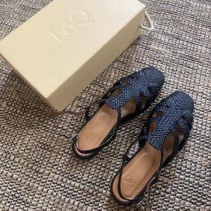 loq arlo flats woven leather fisherman sandals